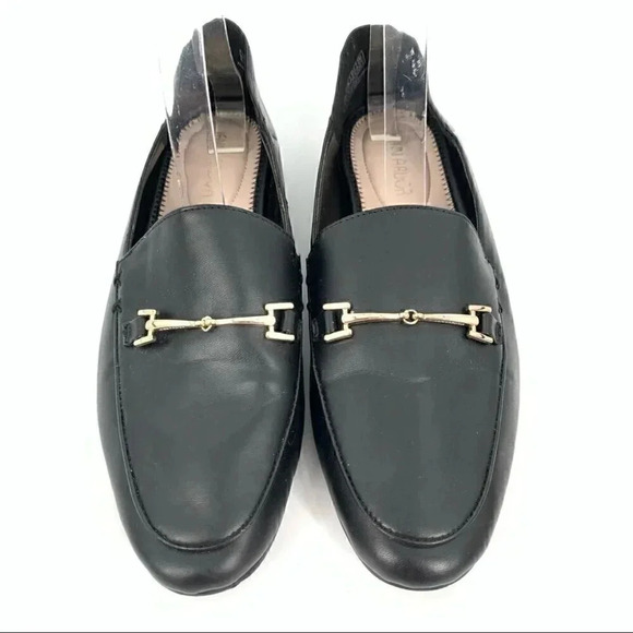 Jenn Ardor flats size 8 38.5 black faux leather horse bit convertible loafers - Picture 2 of 15